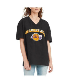 Tommy Jeans women's Black Los Angeles Lakers Ashley V-Neck T-shirt