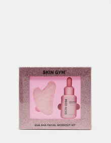 Skin Gym – Facial Workout Kit – Hautpflege-Set mit Rosenquartz-Gua-Sha und „Signature“-Gesichtsöl