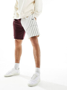 Купить мужские шорты New Era: New Era Boston Red Sox panelled mesh shorts in burgundy exclusive to ASOS