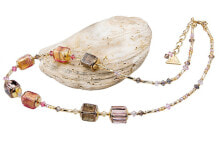 Колье Роскошное женское светящееся ожерелье "Пустыня" из 24-каратного золота с жемчугом Lampglas NCU13