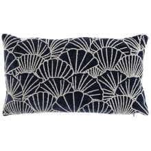 Cushion Home ESPRIT Silver Navy Blue Mediterranean 60 x 10 x 35 cm