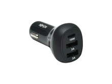 Tripp Lite U280-C03-36W-1B Black 3-Port USB Car Charger, 36W Max - USB-C PD 3.0