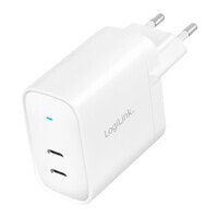 LogiLink PA0283 - USB-Ladegerät 65 w 2 x USB-C GaN - Power Supply - USB Typ C