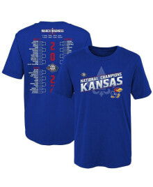 Outerstuff boys and Girls Preschool Royal Kansas Jayhawks 2022 NCAA Men's Basketball National Champions Bracket T-shirt
