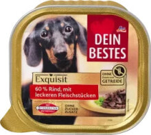 Nassfutter Hund mit Rind, Exquisit, 300 g