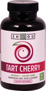 Антиоксиданты zhou Tart Cherry Extract plus Celery Seed Растительный экстракт вишни + порошок семян сельдерея антиоксидантное средство 60 растительных капсул