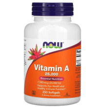 Витамин А nOW Foods, Vitamin A, 25,000 IU, 250 Softgels