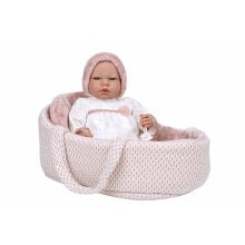 MUÑECAS ARIAS Elegance Andie With Carrycot With Try Me Cry Mechanism With Bag baby doll 40 cm