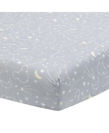 Lambs & Ivy disney Baby Mickey Mouse Gray/Yellow Celestial Fitted Crib Sheet by Lambs & Ivy