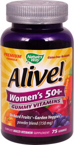 Витамины и БАДы для женщин Nature's Way Alive! Women's 50+ Мультивитамины для женщин старше 50 лет 75 пастилок