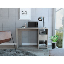 FM FURNITURE arlington Computer Desk with 2-Open Storage Shelves and Drawer with Handle