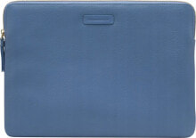 Torba dbramante Paris - Pebbled full-grain leather sleeve for Laptop 15''/MacBook Pro 16" 2019 - Ultra-marine Blue купить онлайн