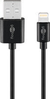 Wentronic Lightning USB Charging and Sync Cable - 1 m - 1 m - Lightning - USB A - Male - Male - Black