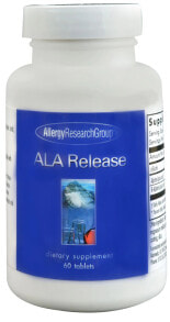 Аминокислоты allergy Research Group ALA Release Комплкс с альфа-липоевой кислотой, R-альфа-липоевой кислотой и биотином 60 таблеток