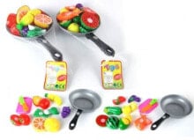 Игрушечная еда и посуда для девочек mega Creative Фрукты и овощи для нарезки  сковорода (2020C)