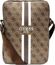 Купить аксессуары для планшетов Guess: Etui na tablet Guess Guess 4G Stripes Tablet Bag - Torba na tablet 10" (Brązowy)