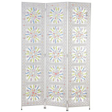 Folding screen Alexandra House Living White Metal 120 x 172 x 3 cm