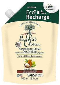 Pflegendes Shampoo für trockenes und geschädigtes Haar - Le Petit Olivier Eco-Refill Cream Shampoo Nutrition Olive, Shea, Argan Oils