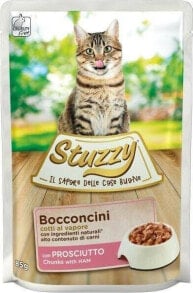 Купить влажные корма для кошек Stuzzy / Штуззи: Stuzzy STUZZY KOT sasz.85g BOCCONCINI SZYNKA /24