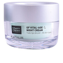 Martiderm Platinum GF Vital-Age Night Cream Ночной антивозрастной крем для восстановления упругости и эластичности кожи 50 мл