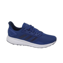 Мужская спортивная обувь для бега Мужские кроссовки спортивные для бега синие текстильные низкие с белой подошвой Adidas Duramo 9