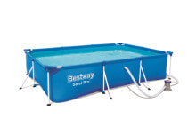 Bestway Steel Pro 56411 каркасный/надувной бассейн каркасный бассейн Прямоугольник 3300 L Синий