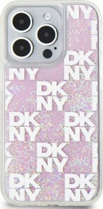 DKNY DKNY Liquid Glitter Multilogo - Etui iPhone 15 Pro (różowy)