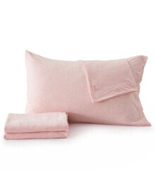 Premium Comforts heathered Melange T-shirt Jersey Knit Cotton Blend 4 Piece Sheet Set, Twin XL
