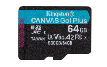Карты памяти kingston Technology Canvas Go! Plus карта памяти 64 GB MicroSD Класс 10 UHS-I SDCG3/64GBSP