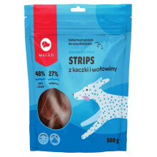 Dog Snack Maced Duck and beef strips Veal Duck 500 g