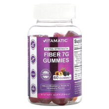 Vitamatic, Fiber Gummies, Extra Strength, Natural Blackberry, Peach, & Strawberry , 2.3 g , 60 Gummies