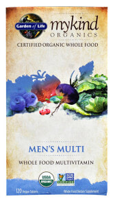 Витаминно-минеральные комплексы Garden of Life Mykind Organics Mens Multi Мультивитаминный комплекс из цельных продуктов для мужчин 120 веганских таблеток
