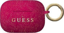 Guess Etui ochronne GUACAPSILGLWH Silicone Glitter do AirPods Pro białe