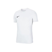 Мужские спортивные футболки Мужская футболка спортивная белая однотонная Nike Park Vii