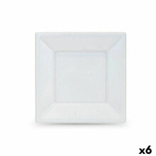 Set of reusable plates Algon White Plastic 18 x 18 x 1,5 cm (36 Units)