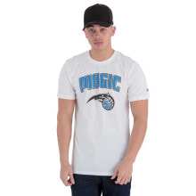 Мужские спортивные футболки мужская спортивная футболка белая с надписью NEW ERA Team Logo Orlando Magic Short Sleeve T-Shirt