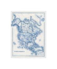 Trademark Global vision Studio North America in Shades of Blue Canvas Art - 19.5