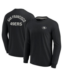 Купить мужские футболки и майки Fanatics Signature: Men's and Women's Black San Francisco 49ers Super Soft Long Sleeve T-shirt