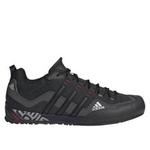 Мужская спортивная обувь для треккинга Мужские кроссовки спортивные треккинговые черные текстильные низкие демисезонные Adidas Terrex Swift Solo