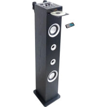 Inovalley HP49CD - Bluetooth-Soundturm - CD-Player und Karaoke-Funktion - 100W - UKW-Radio - USB-Anschluss - Aux-In-Eingang - Schwarz