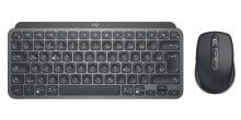 Комплекты из игровых клавиатуры и мыши logitech 920-011054 клавиатура Мышь входит в комплектацию РЧ беспроводной + Bluetooth QWERTZ Немецкий Графит