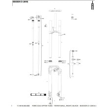 ROCKSHOX BoXXer C1 2019+ Right Fork CSU Upper Tube