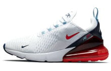 Nike Air Max 270 USA 低帮 跑步鞋 男款 白蓝红 奥运会 / Кроссовки Nike Air Max DJ5172-100