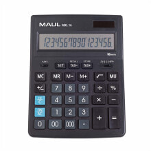 MAUL MXL 16 - Desktop - Display - 16 digits - 1 lines - Battery - Black