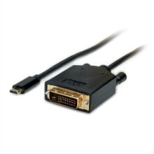 Value 11.99.5832 кабельный разъем/переходник USB Type C DVI Черный