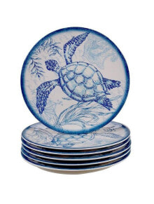 Certified International oceanic Melamine 6-Pc. Salad Plates