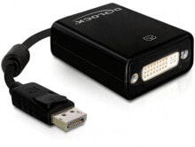 DeLOCK 61847 кабельный разъем/переходник DisplayPort M DVI-I F Черный