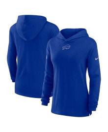 Nike women's Royal Buffalo Bills Sideline Performance Long Sleeve Hoodie T-shirt