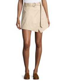 FRAME womens 151662 Trench High-Rise Cotton Skort, Khaki sz 6 купить онлайн