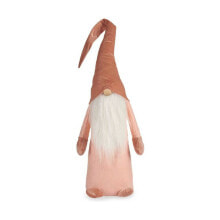 Decorative Figure Gnome Pink White Wood Sand 20 x 100 x 25 cm